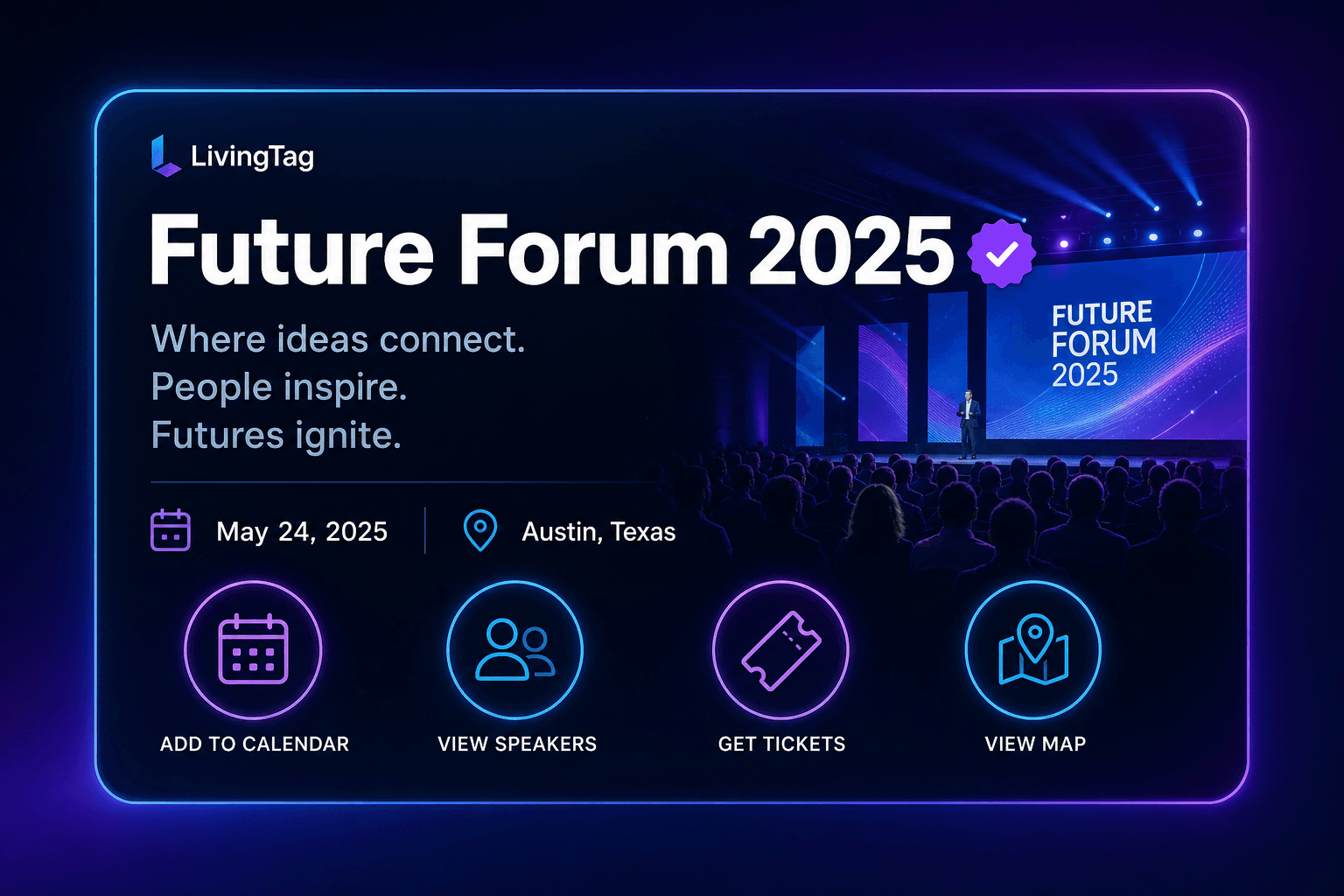 Future Forum 2025 event LivingTag page