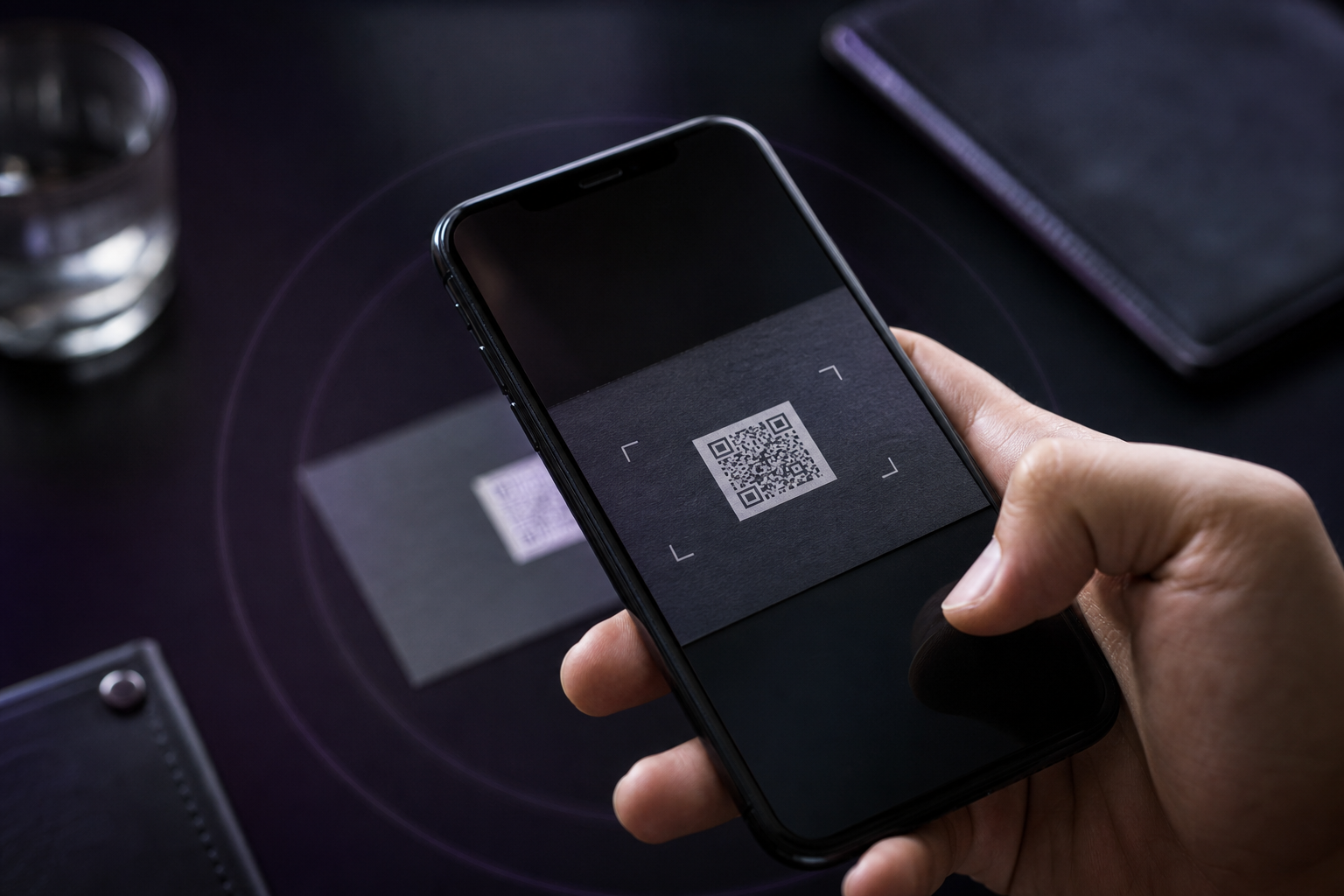 Someone scanning a LivingTag